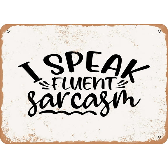 7 x 10 METAL SIGN - I Run On Caffeine Chaos Cuss Words - 2 - Vintage Rusty Look