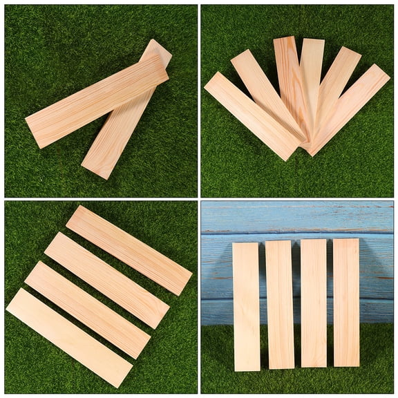 UPOUART 10pcs Unfinished Pine Wood Boards Rectangle Craft Photo Props for Painting, Woodworking, Home Decor Projects