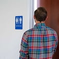 thumbnail image 4 of London Health Products Unisex Restroom Sign- ADA- Blue & White- Includes Adhesive Tape and Instructions (12), 4 of 8
