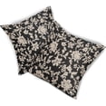 thumbnail image 7 of Black Floral Pillow Covers 18x18 Set of 2 Brown Cream Vintage Flower Block Print Pattern Decorative Throw Pillowcases Outdoor Rustic Farmhouse Square Cushion Cases Decor for Home Couch Sofa Bed, 7 of 7