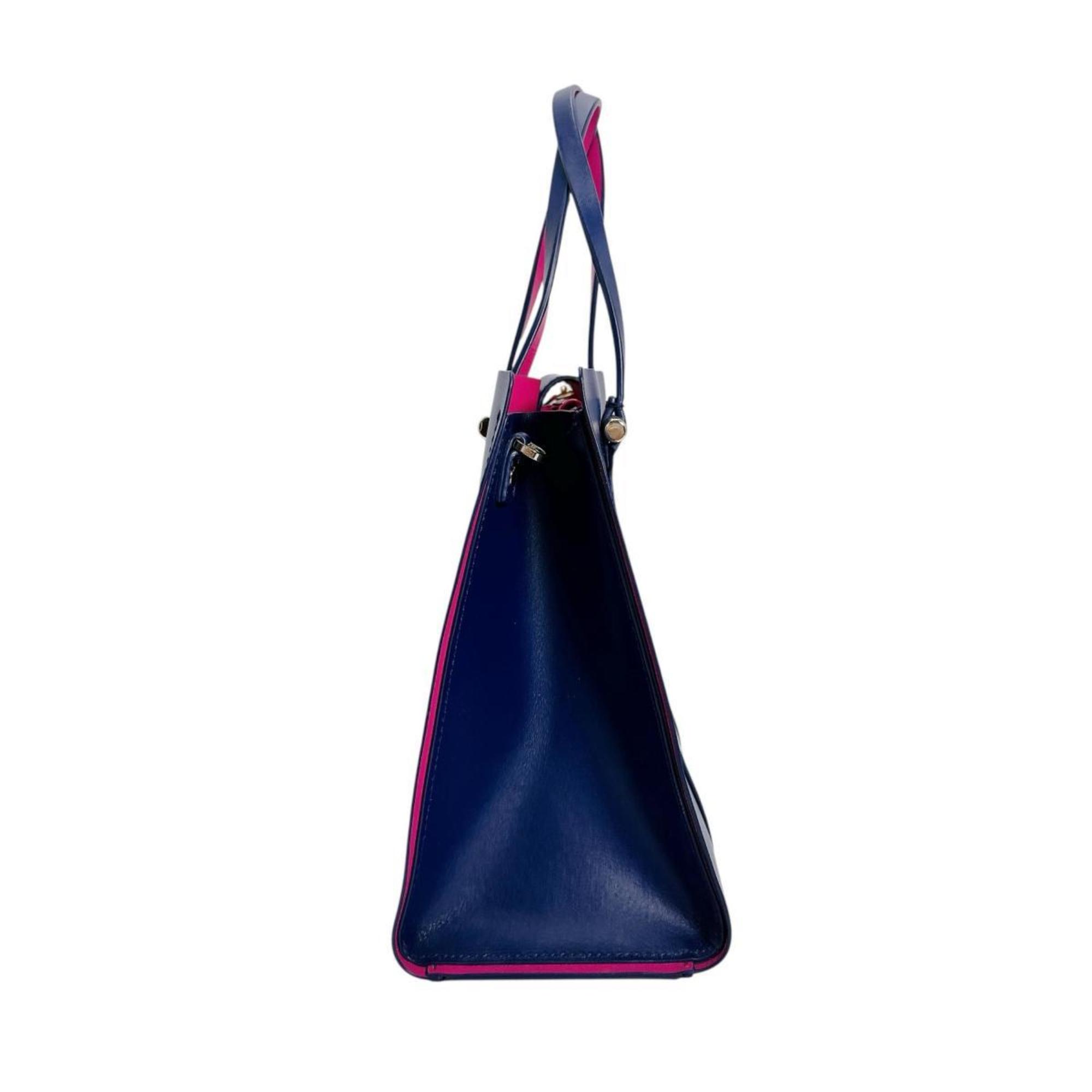 Pre-Owned Kate Spade Handbag 2WAY Bag Elodie Arbor Small Leather Blue x Pink (Good)