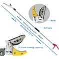 thumbnail image 4 of 4.4-7.2 Foot Tree Pruner 2 Sections Extendable 4 Nodes Adjustable, Cut and Hold Pruning Trimmer, Long Reach Pole Saw, Telescoping Fruit Picker, Branches Bypass Lopper With Hook, 4 of 5