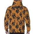 thumbnail image 7 of Kdxio Snake Print Mens Casual Hooded Collar Drawstring Hoodies Pullover Sweatshirts Casual Long Sleeve Shirts-Small, 7 of 7