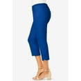 thumbnail image 3 of Jessica London Women's Plus Size Curved Hem Crop Stretch Jeans Capri Pants, 3 of 3