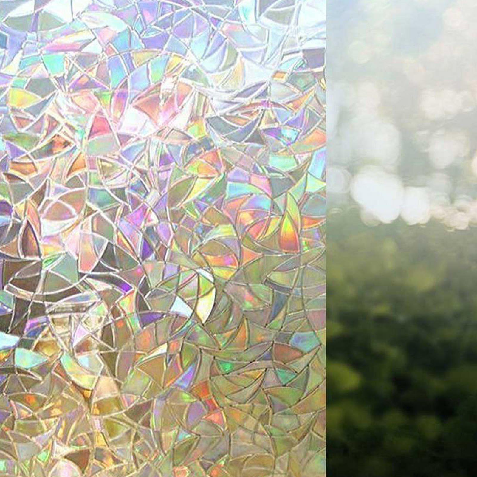 Details about   3D Rainbow Privacy Window Film Stained Glass Static Cling Sticker Frosted 