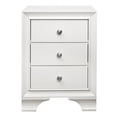 thumbnail image 3 of Pemberly Row 3-Drawers Transitional Wood Nightstand in White, 3 of 7