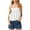 Beige, variant on Womens Tank Tops Fashion Solid Color Halter Tee Shirts Casual Loose Fit Sleeveless Strapless Blouses