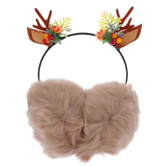 Miangastore 1Pcs Cache-Oreilles pour Filles pour l'Hiver avec Bois de Cerf Protection des Oreilles pour Femmes