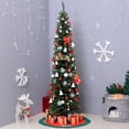 thumbnail image 3 of HomCom Green Hinged Fir Slim Noble Hinged Artificial Christmas Tree, with Realistic Plastic Branches including 390 Tips 6', 3 of 13