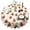 White Halloween Pumpkins, variant on Witch's Brew Halloween Pattern Round Tablecloth 60"x60",Wrinkle Wipeable Table Cloth for Kitchen Dining Room Picnic Patio Party