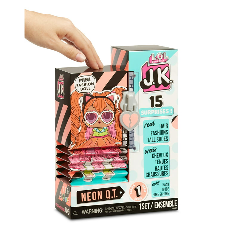 Lol Surprise JK Neon Q T Mini Fashion Doll with 15 Surprises