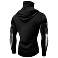 thumbnail image 4 of Domuza Men Upf 50+ Fishing Shirts American Flag Graphics Long Sleeve Sun Protection Hoodie New Outdoor Running Hiking Rash Guard Tops Black S, 4 of 4