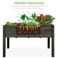 thumbnail image 3 of Best Choice Products 48x24x30in Raised Garden Bed, Elevated Wooden Planter for Yard w/ Foot Caps, Liner - Black, 3 of 7