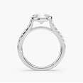 thumbnail image 3 of Eloya Jewel 14K White Gold Plated Simple Bezel Set Engagement Ring - 2.13 Ct Round Cut Moissanite Ring for Women - Proposal Ring - Wedding Ring for Her - Gift for Birthday and Anniversary, 3 of 3