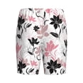 thumbnail image 7 of Daiia Lilies Flowers Mens Woven Stretch Pajama Short,Short Pajama Pants-Medium, 7 of 7