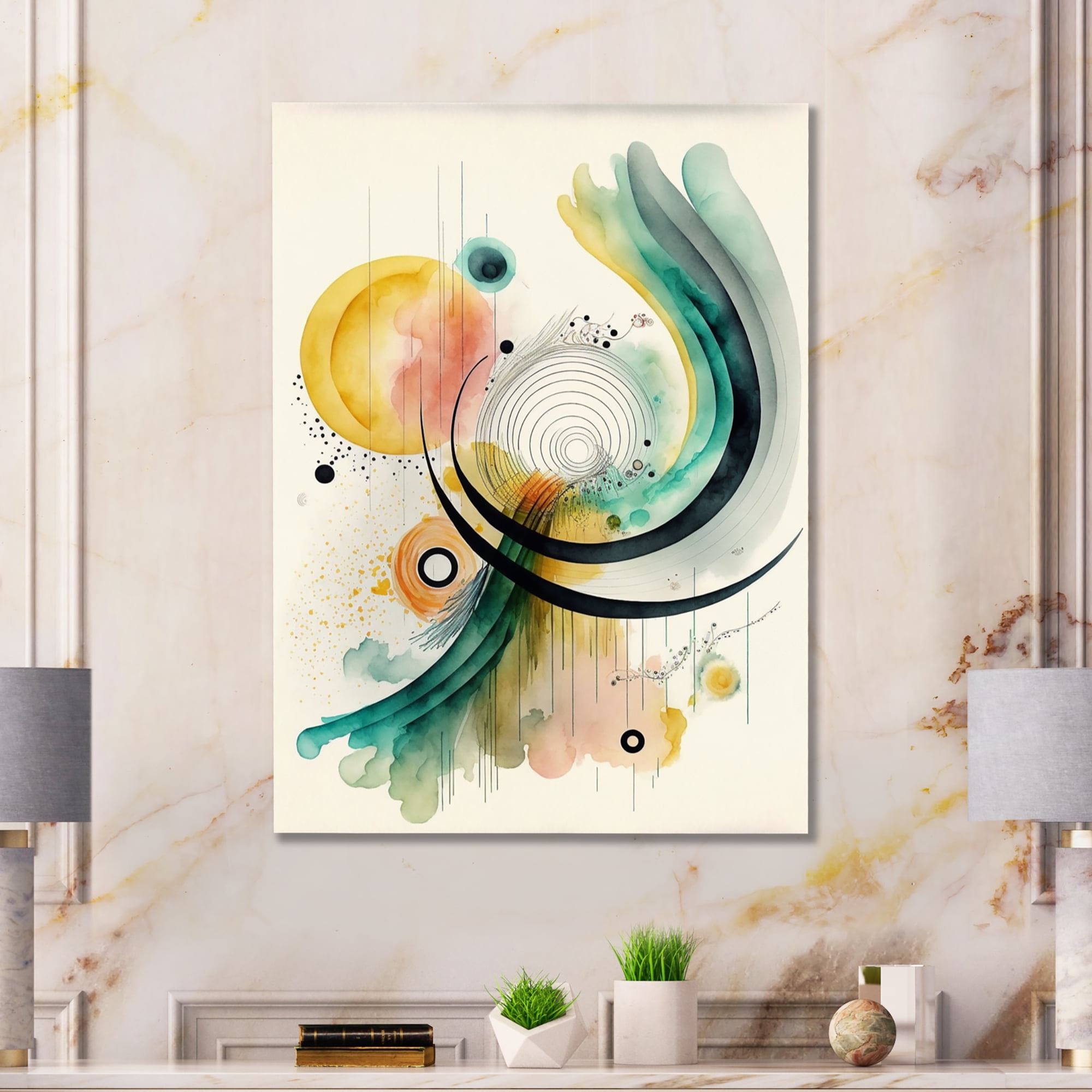 Designart Golden Spiral Movement IV Canvas Wall Art