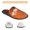 thumbnail image 3 of Fotbe Orange Net Fishing Boat Pantuflas Peludas para Mujer con Estampado, Zapatillas de Peluche, Zapatos de Invierno para Casa, Uso Interior y Exterior-Large, 3 of 8