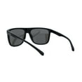 thumbnail image 4 of Kush Flat Top Horn Rim Color Mirror Plastic Gangster Sunglasses Black Silver Mirror, 4 of 4