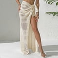 thumbnail image 7 of Qzwdhjm Crochet Sarong for Women Hollow Out High Waist Wrap Maxi Swimsuits Coverups Lightweight Knit Sarongs Cover Up for Summer Loungewear, 7 of 7
