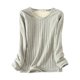 thumbnail image 1 of Minnieouse Ropa interior camiseta femenina cálida a prueba de viento Traceless ropa interior térmica cómoda Simple ropa otoño Casual Prendas para la parte del cuerpo gris claro, gris claro XL XL Minnieouse AP013131-15, 1 of 6