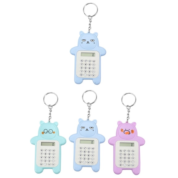 GETAJGHSD 4Pcs Bear Shaped Calculator Assorted Color Portable Design for Student Home Use