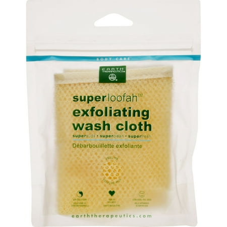 Earth Therapeutics Loofah - Super - Exfoliating - Wash Cloth - 1 (Best Face Exfoliating Sponge)