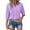 Purple, variant on Yubnlvae Women's Linen Button-Down Shirt - Oversized V-Neck 3/4 Sleeve Casual Blouse (Muslin Cotton | Beach Style) (Black | L)