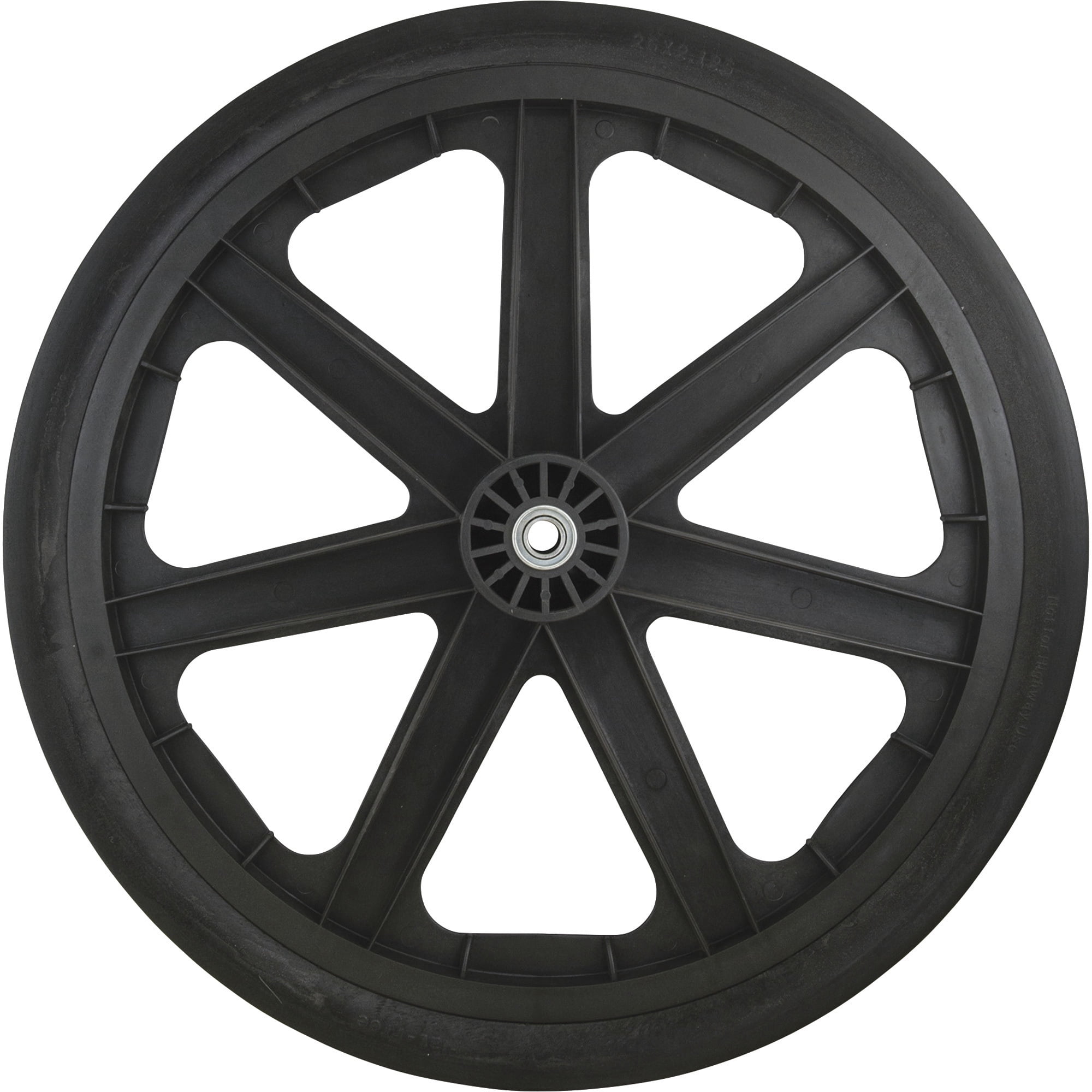 Marathon Tires Flat-Free Tire on Plastic Spoke Rim, 3/4in. Bore, 26 x 2.125in.
