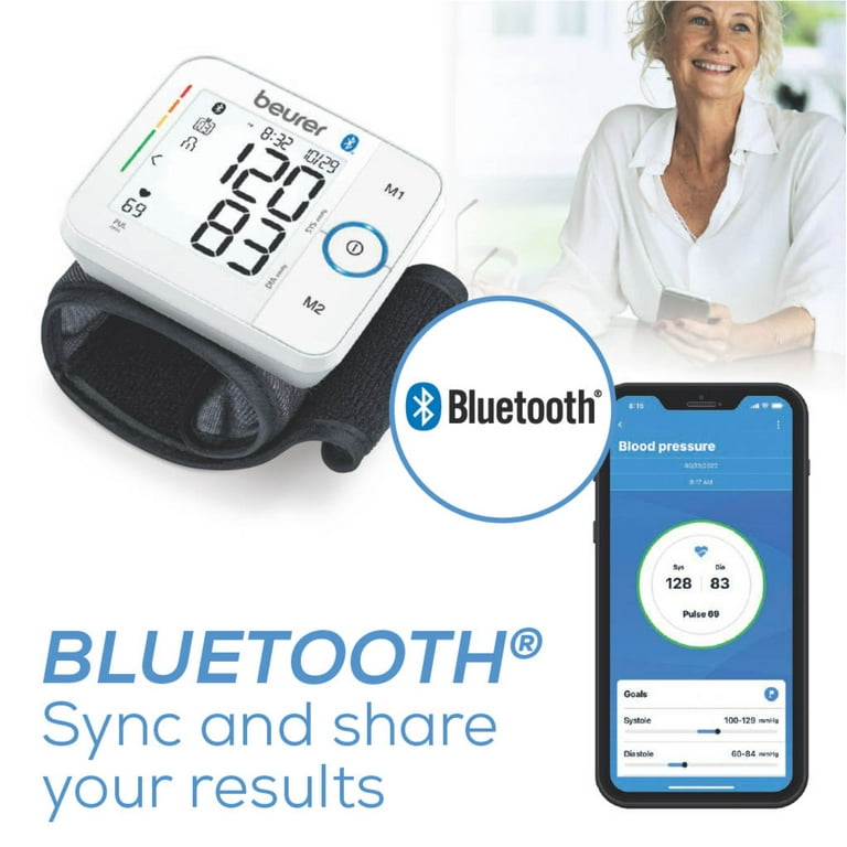 Beurer Premium 800W Wrist Blood Pressure Monitor with Bluetooth, White