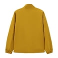 thumbnail image 3 of FRSASU Men's Lightweight Windbreaker Jacket Stand Collar Zip Side Pocket Elastic Cuff Casual office Coat Yellow, 3 of 7