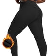 thumbnail image 5 of ManxiVoo Plus Size Thermal Fleece Lined High Waist Leggings with Convenient Pockets for Winter Workouts and Yoga Practice XXL Size Black, 5 of 9