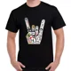 thumbnail image 1 of Playera Camiseta Mano Rockera Todas Las Bandas Rock Tendenci, 1 of 5