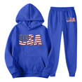 thumbnail image 4 of ibiyuan Walking Suits for Men Pullover Hoodie and Pants Sweatsuit Long Sleeve Hoodies and Sweatpant Set Matching Sets,Dark Blue, 4 of 5