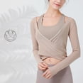 thumbnail image 5 of Top corto de gimnasia para mujer, camisa deportiva para Yoga, camisetas ligeras de manga larga, camisetas de entrenamiento de malla, cubierta de secado rápido, blusa de Fitness, chaqueta, 5 of 5