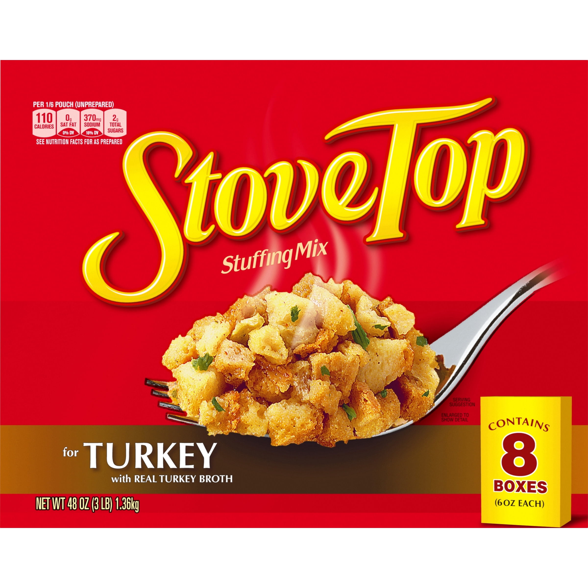 Stove Top Stuffing Mix, for Turkey Nutrition Facts - Eat This Much