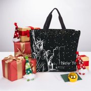 Rateoe New York City1 Print Lightweight Tote Bag for Women, Water-Resistant Shoulder Bag with Zipper, Spacious Casual Handbag for Work, School, Shopping