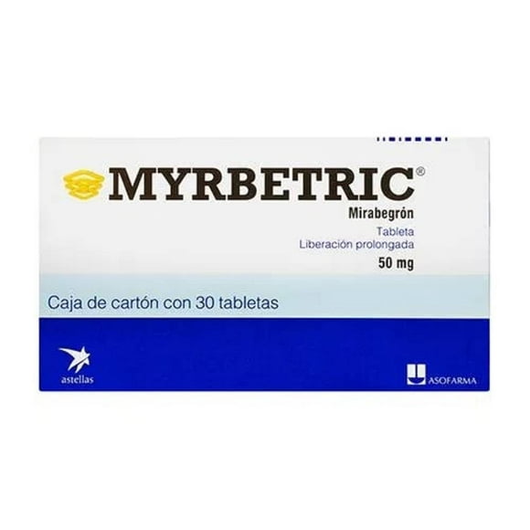 Myrbetric liberación prolongada 30 tabletas 50 mg