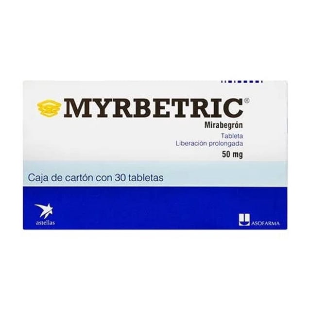 Myrbetric liberación prolongada 30 tabletas 50 mg