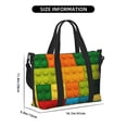thumbnail image 2 of Travel Duffle Bag Colorful Building Blocks Travel Tote Bags Carry on Luggage Waterproof Weekender Bags with Top Handle Adjustable Shoulde Strap for Travel Gym, 2 of 5
