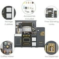 thumbnail image 4 of Teamson Kids Wooden Play Kitchen Set for Toddlers Ages 1-6 – Realistic Little Chef Playset with Ice Dispenser, Microwave & Accessories, Gray, 4 of 11