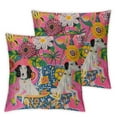 thumbnail image 2 of Nawypu Pink Chinoiserie Pillow Covers Set of 2 Dog Floral Throw Pillow Case Traditional Flower Cushion Covers Farmhouse Decor for Couch Sofa Bed, 2 of 6