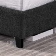 thumbnail image 6 of Newboti Furniture King Size Charcoal Grey Upholstered Platform Bed NO.76459, 6 of 17