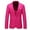 #411-Hot Pink, variant on Handshe Men's Suit Blazer Set, Solid Color Notched Lapel Long Sleeve with Pocket, Single Button Formal Business Attire for Wedding and Office
