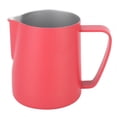 thumbnail image 1 of Non- 350ml Milk Frothing Pitcher Coffee Steaming Pitcher, Stainless Steel For Cafes Restaurants Bars Rose Red, 1 of 8