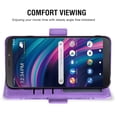 thumbnail image 5 of Asuwish Compatible with Tracfone BLU View 3 B140DL Wallet Phone Case and Tempered Glass Screen Protector Flip Credit Card Holder Stand Mandala Flower Cell Cover for BLUE View3 140DL Women Men Purple, 5 of 9