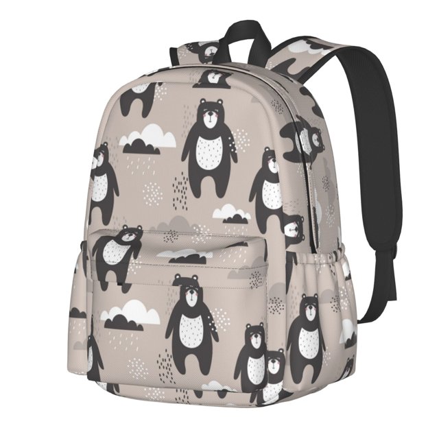 Disketp Cartoon Bear Brown Mochila Escolar de Gran Capacidad y Peso Ligero, Mochila de Viaje Ideal para Escuela, Trabajo y Uso Diario, Cómoda y con Estilo