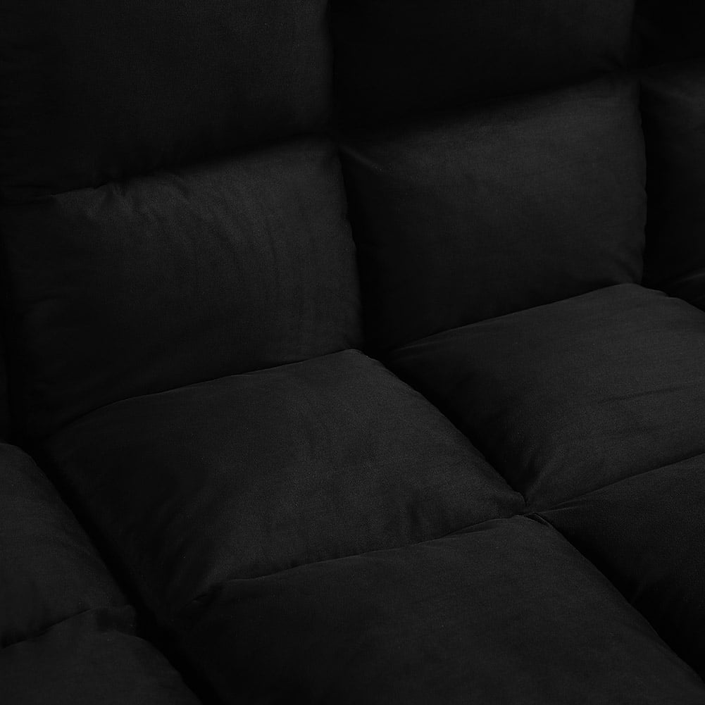 Kepooman Modern Futon Couch Convertible Loveseat Sleeper for Living Room, Twin Size, Black Kepooman Modern Futon Couch Convertible Loveseat Sleeper for Living Room, Twin Size, Black