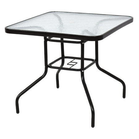 Costway 32 Patio Square Table Steel Frame Dining Costway 32 Patio Square Table Steel Frame Dining Furniture Gl Top
