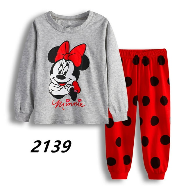 Ensembles de Vêtements pour Enfants Printemps Automne Vêtements de Nuit Vêtements Enfants Collection Mickey Ensemble de Pyjamas Filles Pijamas Minnie Pyjamas