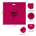 thumbnail image 4 of Infinite Pack 100 Thank You Bags Bottom Gussetted Retail Shopping Bags Pink 20X20, 4 of 5